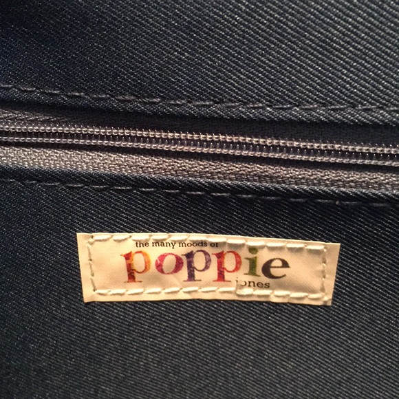 Poppy Jones Blue Squares Shoulder/Clutch Bag NWT - Picture 8 of 8